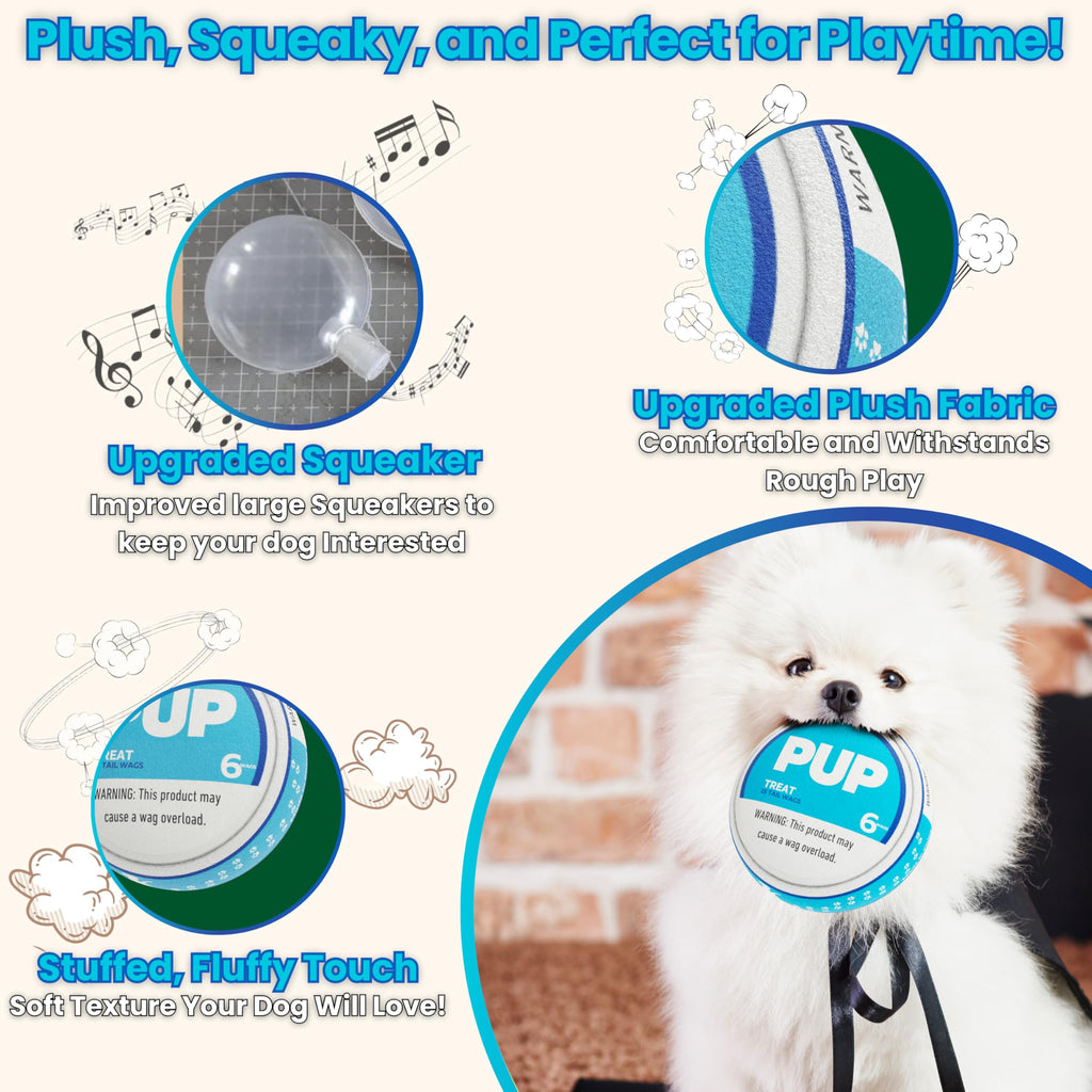 PUP6 PUP Pouch Plush Squeaky Durable Interactive Dog Chew Toy Plush